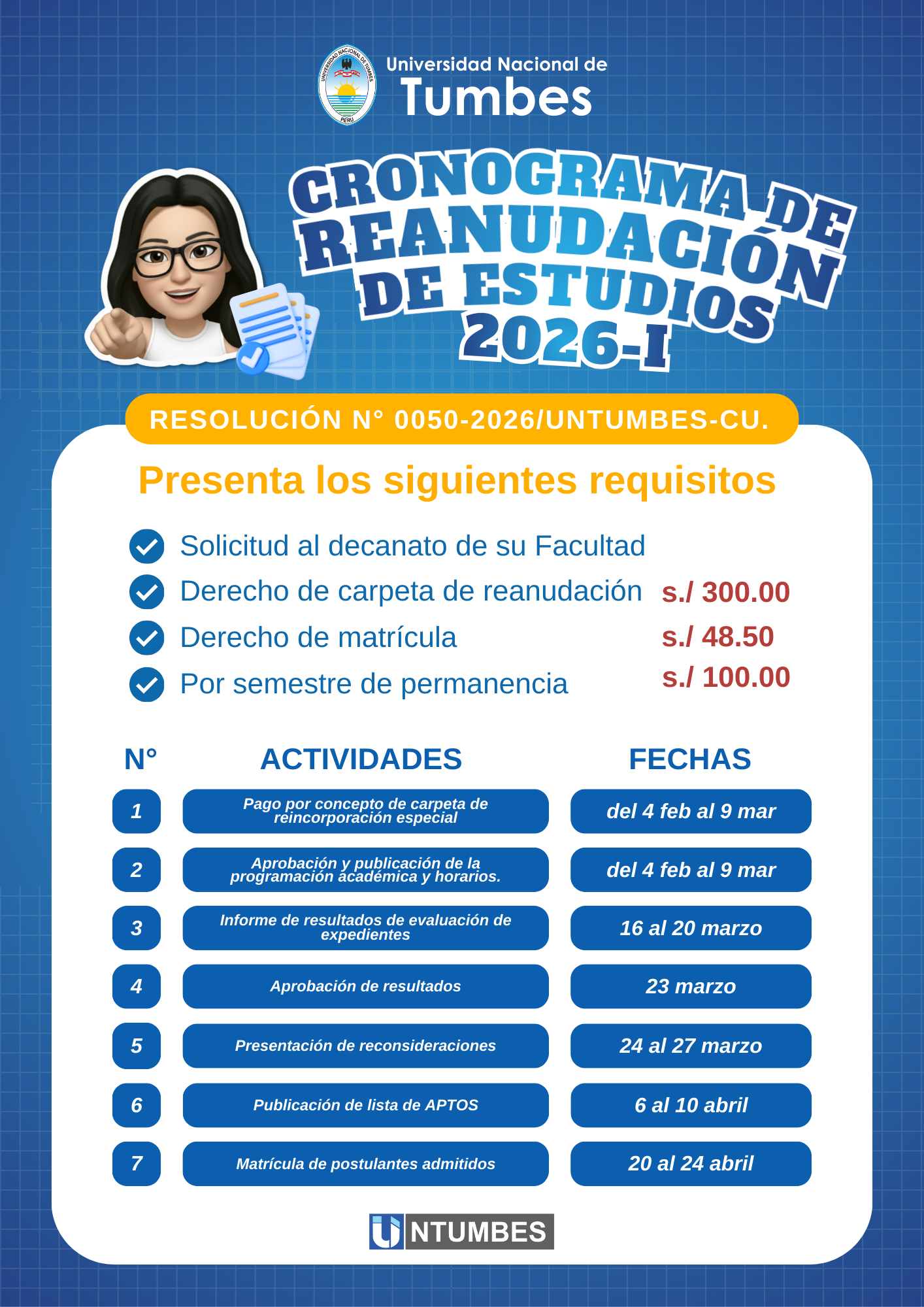 Cronograma de Reanudación de Estudios 2026-I